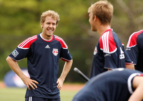 Vettel se lo pasó bien con los New York Red Bulls