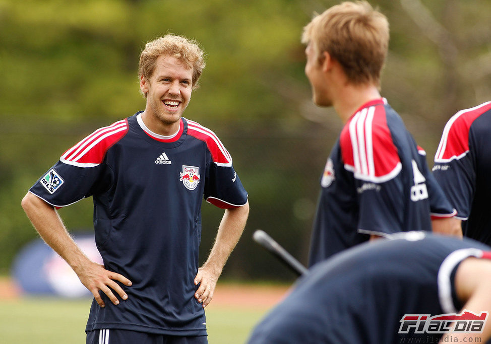 Vettel se lo pasó bien con los New York Red Bulls