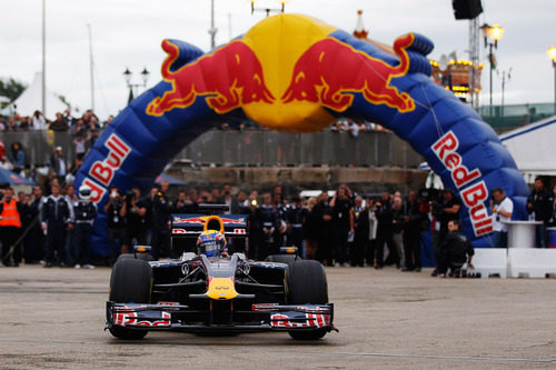 Webber y el RB5 en la Speed Jam 2011