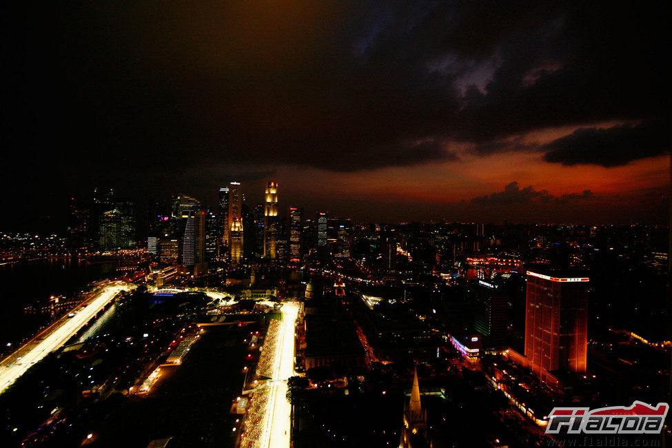 Impresinante vista de la ciudad de Singapur en 2011