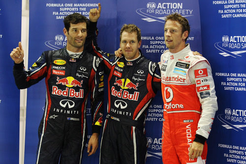 'Pole' para Vettel, con Webber 2º y Button 3º en Singapur 2011