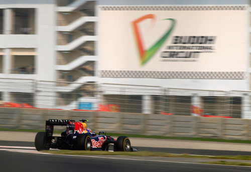 Mark Webber saldrá en primera fila en el GP de India 2011