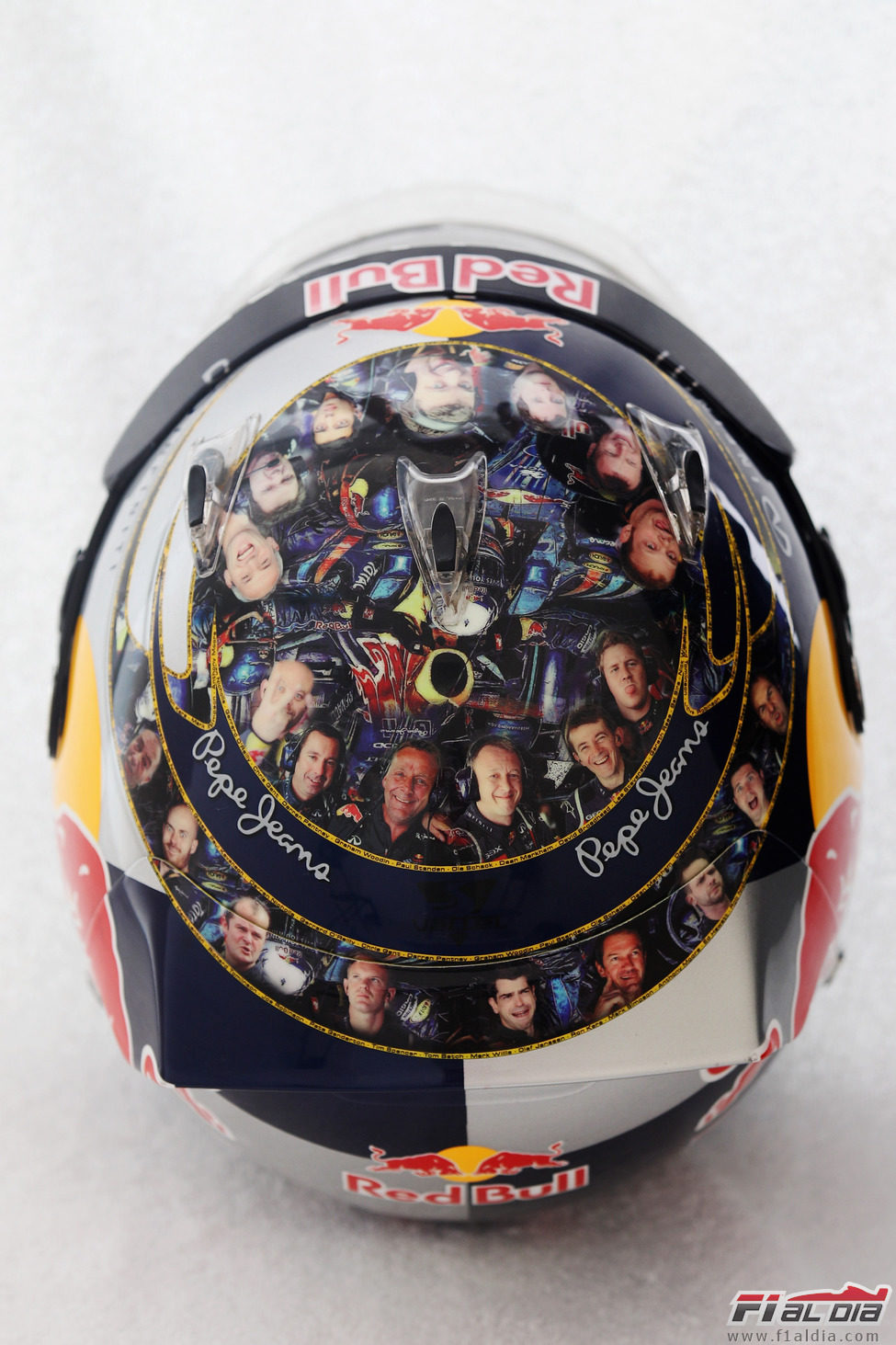 El casco de Vettel para el GP de India 2011