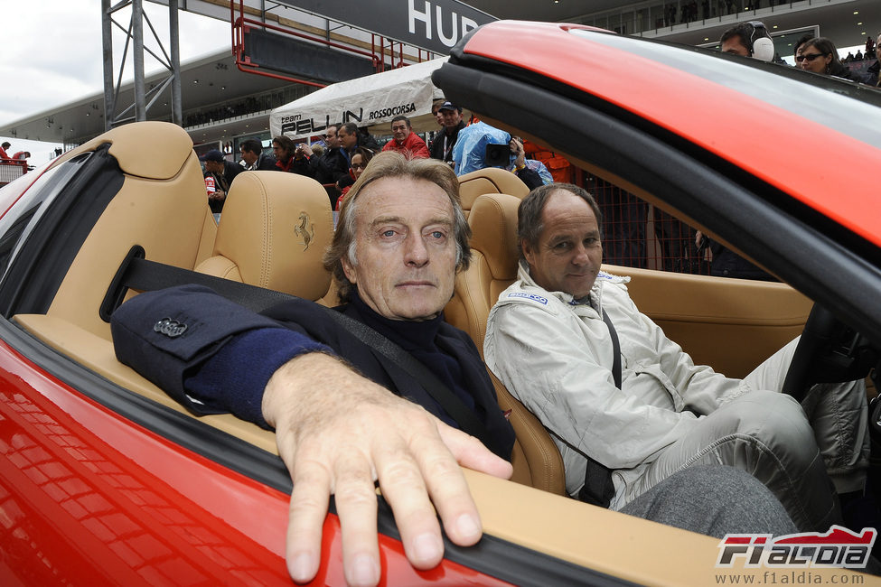 Berger pasea a Montezemolo en Mugello