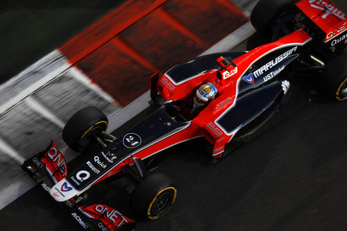 Timo Glock en los libres del GP de Abu Dabi 2011