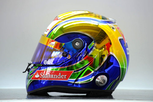 El casco de Felipe Massa para el GP de Brasil 2011