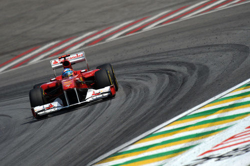 Fernando Alonso en la clasificación del GP de Brasil 2011