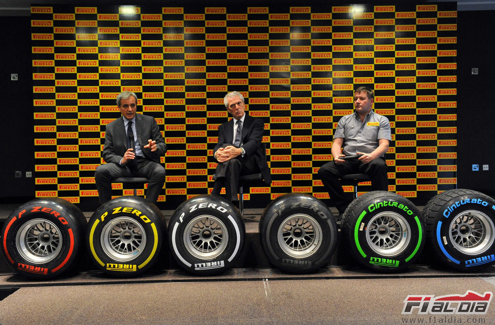 Rueda de prensa de Pirelli en Abu Dabi