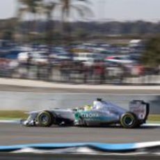 Rosberg en el tercer día de test en Jerez