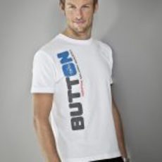 Jenson Button con su camiseta personalizada