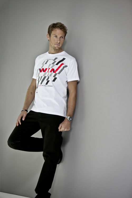 Jenson Button haciendo de modelo para McLaren