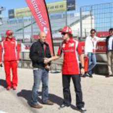 Antonio Lobato y Fernando Alonso en el Jarama