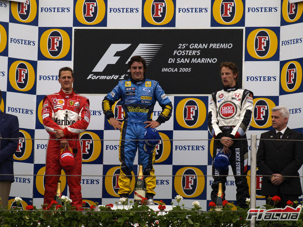 Podio del GP de San Marino 2005