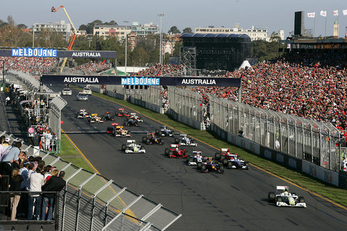 La salida del GP de Australia