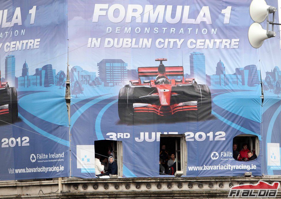 Exhibición de Fórmula 1 por las calles de Dublín