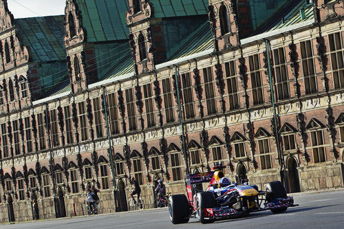 David Coulthard en la Bolsa de Copenhague