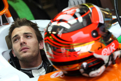 Detalle del casco de Jules Bianchi