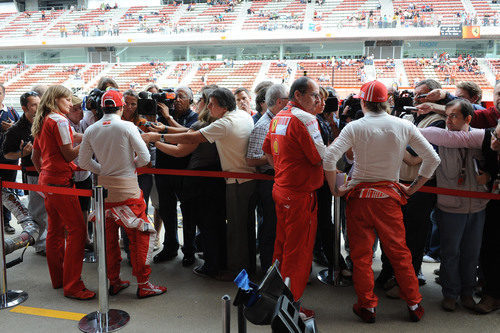 Kimi Raikkonen y Felipe Massa en Montmeló