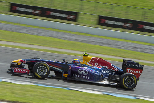 Mark Webber con el RB7 en Sidney