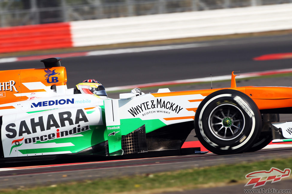 James Calado, con Force India, en los 'rookie test'