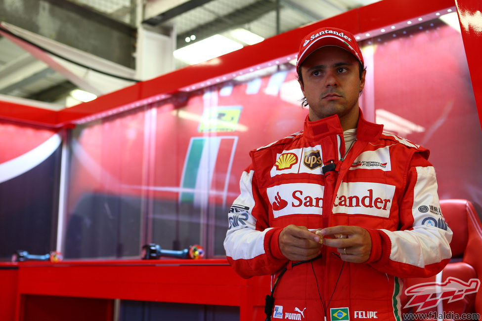 Felipe Massa muy serio en Silverstone