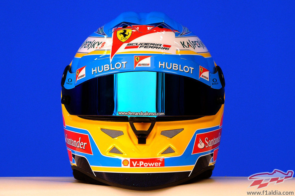 Casco de Fernando Alonso para 2014: vista frontal