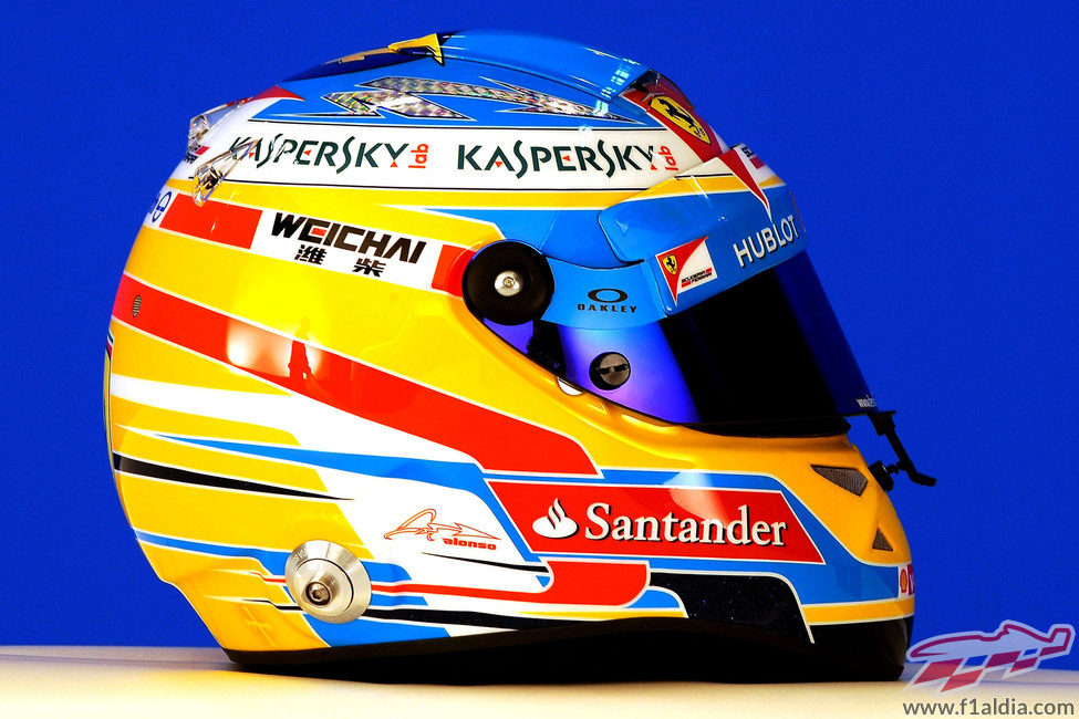 Casco de Fernando Alonso para 2014: vista lateral