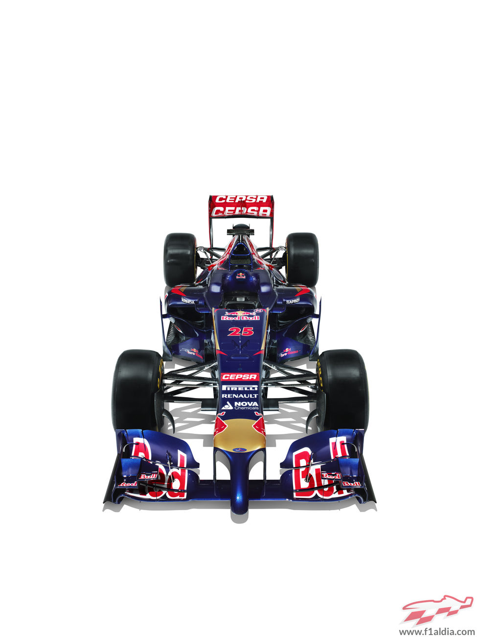 Vista frontal del Toro Rosso STR9