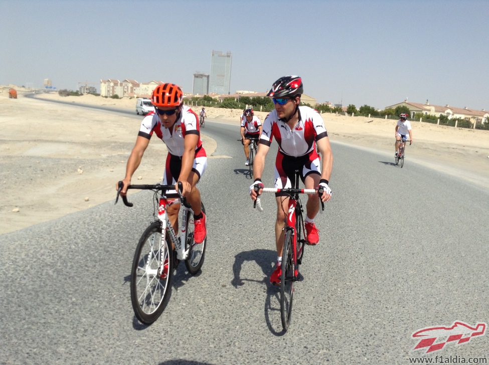 Un entrenamiento en bicicleta