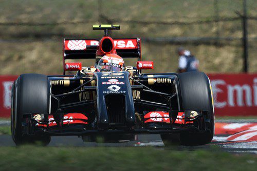 Pastor Maldonado durante los libres 3 en el Hungaroring