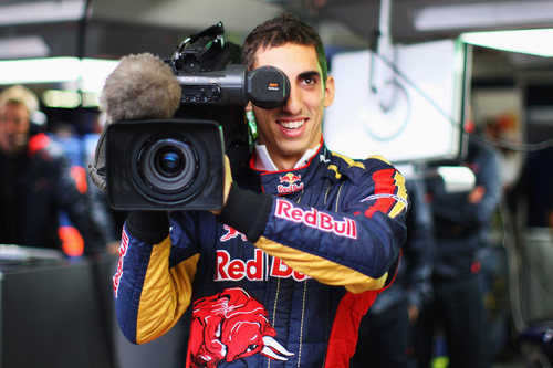 Buemi con una cámara