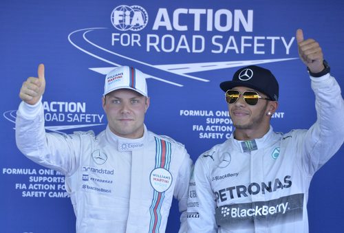 Valtteri Bottas casi le arrebata la pole a Lewis Hamilton