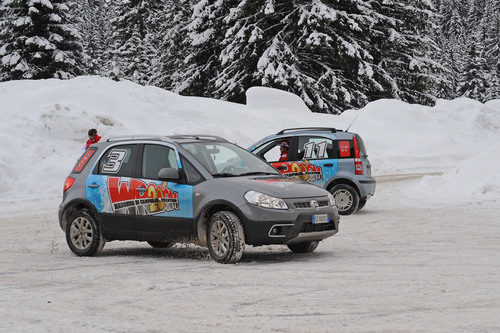 Massa y Alonso derrapan sobre la nieve