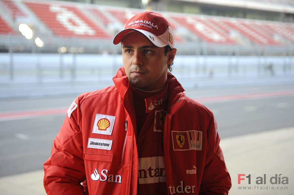 Felipe Massa llega al circuito de Montmeló