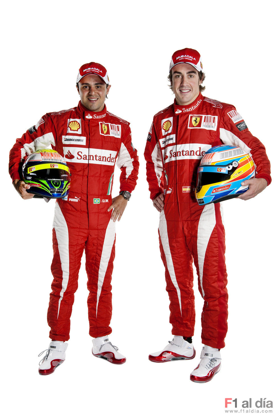 Massa y Alonso con su nueva equipación