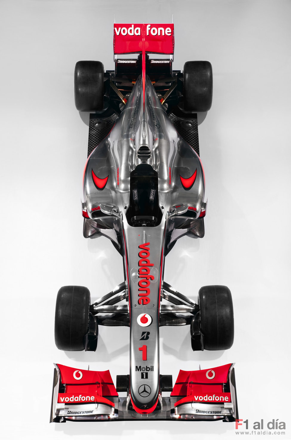 Vista superior del MP4-25