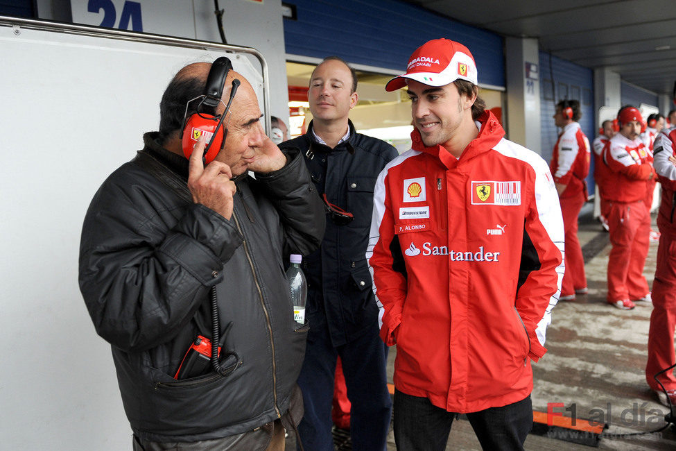 Emilio Botín y Fernando Alonso