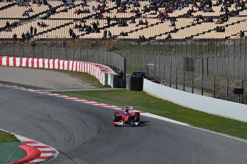 El Ferrari sobre el trazado español