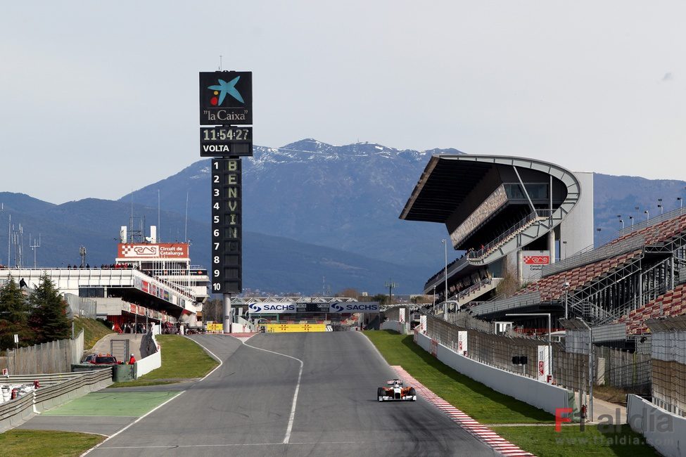 Sutil se aproxima a la primera frenada