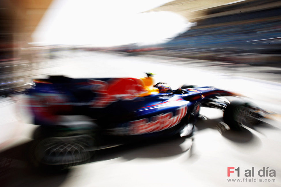 Webber a pista