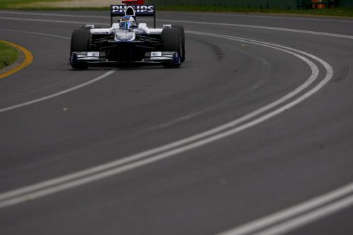 Rubens en pista con el Williams