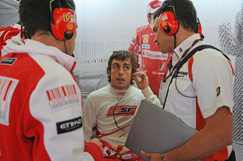 Fernando Alonso, antes de la clasifiación en Australia 2010