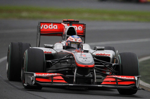 Jenson Button en pista en Albert Park