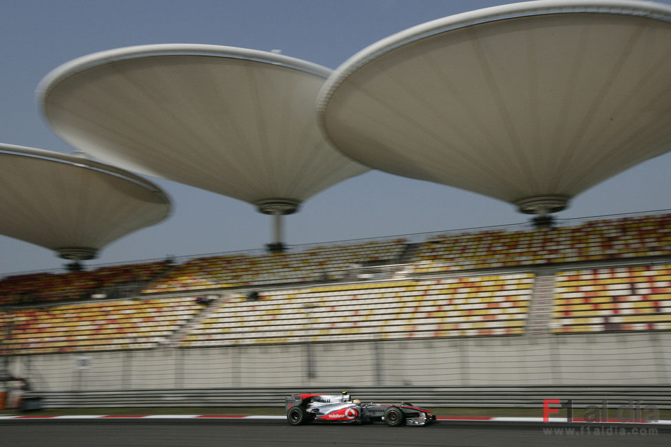 Lewis Hamilton en el GP de China 2010