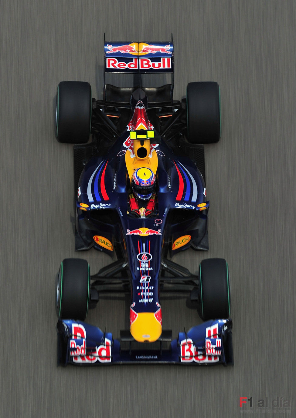 Vista superior del RB6 de Webber