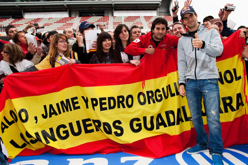 La afición española con Alguersuari