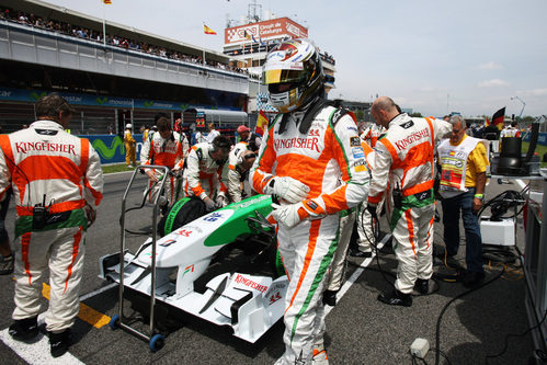 Sutil se concentra para la carrera