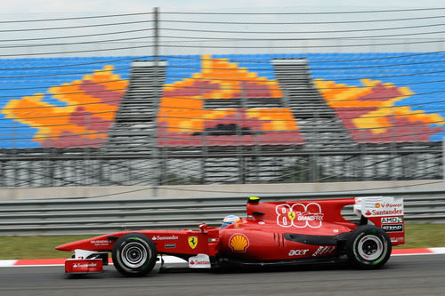 Alonso durante la clasificación