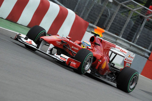 Fernando Alonso en carrera