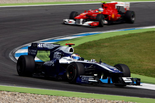 Barrichello en la pista